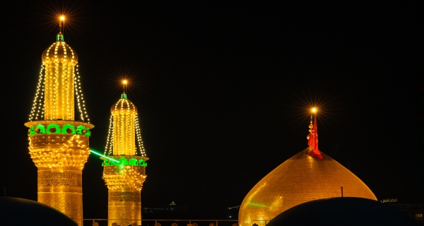 قبة ومنارة الامام الحسين عليه السلام 