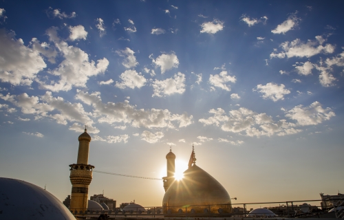 قبة ومنارة الامام الحسين عليه السلام 