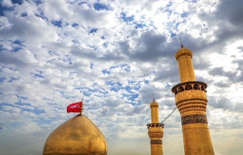 قبة ومنارة الامام الحسين (عليه السلام)
