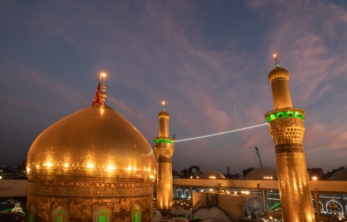 قبة ومنارة الامام الحسين (عليه السلام) 