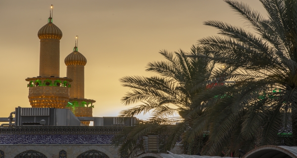 أجواء الغروب عند مرقد الإمام الحسين (عليه السلام)