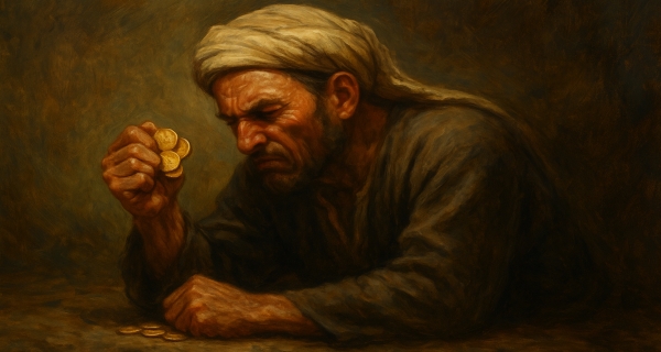 أزرى بنفسه من إستشعر الطمع