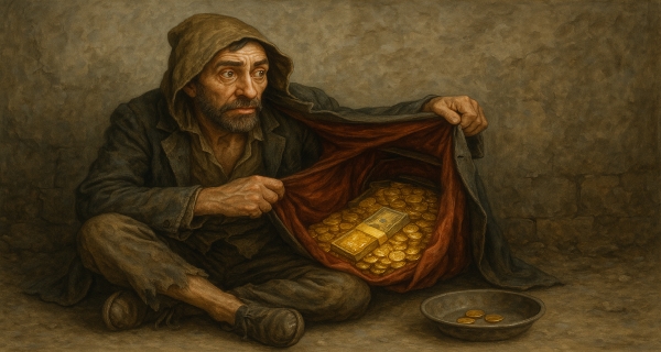 فيعيش في الدنيا عيش الفقراء، ويحاسب في الآخرة حساب الأغنياء