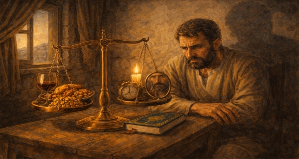 ”تغلبه نفسه على ما يظن ولا يغلبها على ما يستيقن“