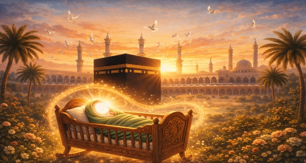 في النصفِ من رمضانَ طابَ وِلادةً سبطُ النبيًّ مُهلِّلاً ومُـوَحِّدا