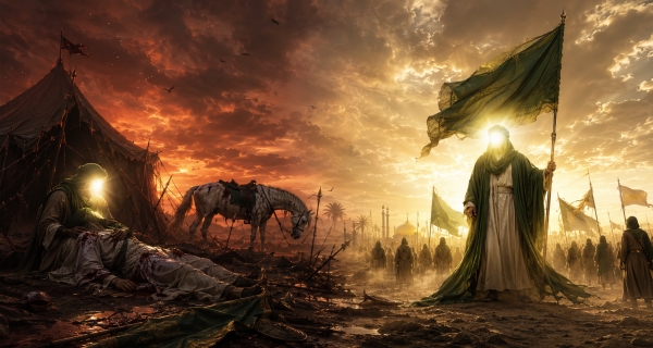 الإمام الحسين المقتول مظلومًا ووليه المنصور الإمام المهدي (عليهما السلام)