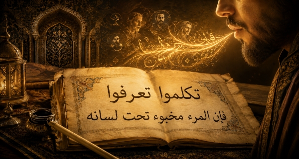 في ظلال نهج البلاغة ”تكلّموا تعرفوا فإن المرء مخبوء تحت لسانه“